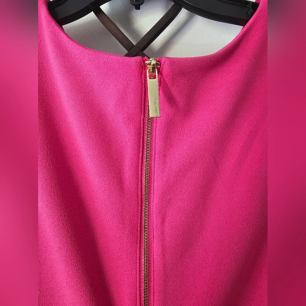 Calvin Klein Sleeveless Midi Dress in Hibiscus Pink Size 10 - Picture 3 of 7